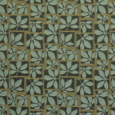 ROBERT ALLEN FABRICS-SQUARED LEAF -MIST