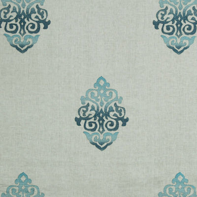 ROBERT ALLEN FABRICS-SCROLLING ART -AQUAMARINE