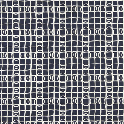 ROBERT ALLEN FABRICS-LATTICE GRAPH -ULTRAMARINE