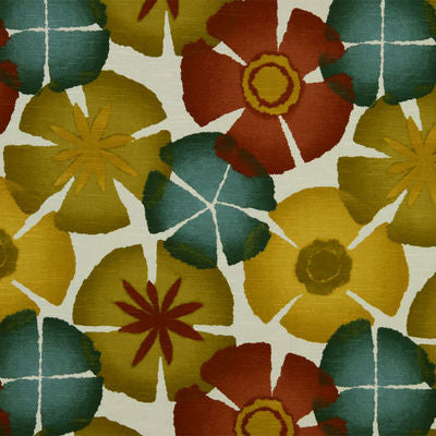 ROBERT ALLEN FABRICS-PURE PETALS -POMEGRANATE
