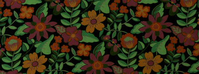 ROBERT ALLEN FABRICS-GARDEN TOSS BK -NIGHTSKY