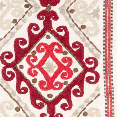 BEACON HILL FABRICS-MELA STRIPE -VERMILLION