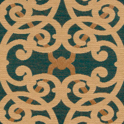 ROBERT ALLEN FABRICS-SCROLLED LINKS -MEDITERRANEAN
