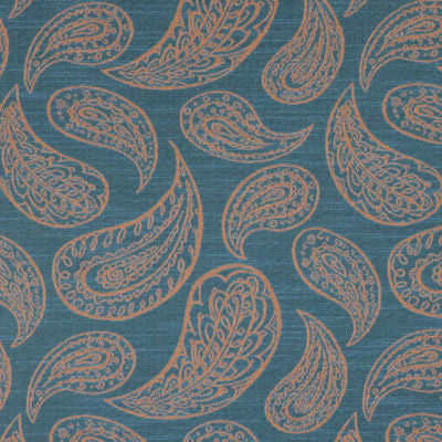 ROBERT ALLEN FABRICS-PAISLEY TOSS -MEDITERRANEAN
