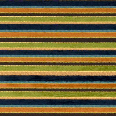 ROBERT ALLEN FABRICS-LAVISH STRIPES -MEDITERRANEAN