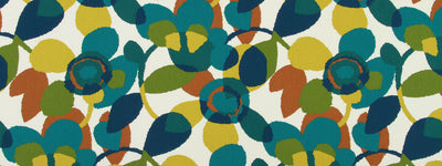 ROBERT ALLEN FABRICS-ABSTRACT FLORA -TURQUOISE