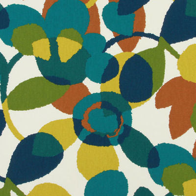 ROBERT ALLEN FABRICS-ABSTRACT FLORA -TURQUOISE