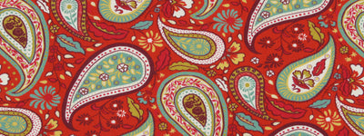 ROBERT ALLEN FABRICS-ART PAISLEY -POPPY