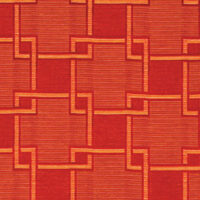 ROBERT ALLEN FABRICS-FRETWORK STRIE -CAYENNE