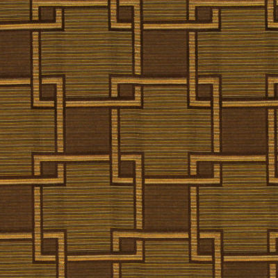 ROBERT ALLEN FABRICS-FRETWORK STRIE -WALNUT