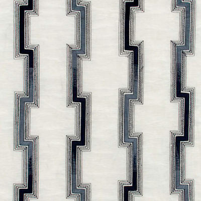 BEACON HILL FABRICS-HASHI FRET -NAVY