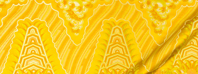 BEACON HILL FABRICS-SILK OCEAN -YELLOW