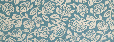 ROBERT ALLEN FABRICS-CUTWORK FLORAL -COVE