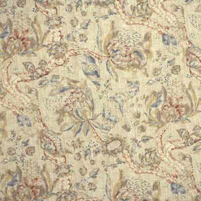 GROUNDWORKS FABRICS - BURLING PRINT - TEAL/BARK