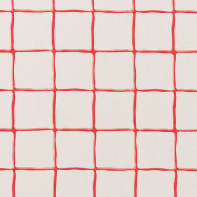 ROBERT ALLEN FABRICS-PAINTED CHECK -POPPY