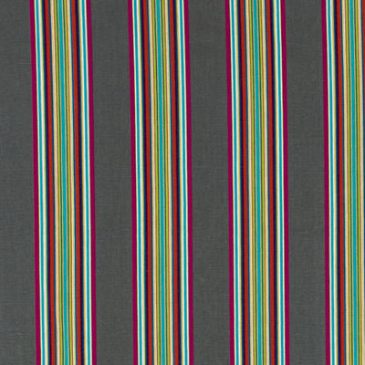 ROBERT ALLEN FABRICS-VILLA STRIPE -CHARCOAL