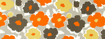ROBERT ALLEN FABRICS-TOP FLORAL -ORANGECRUSH