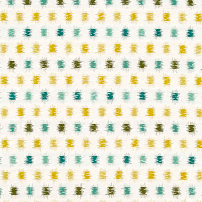 ROBERT ALLEN FABRICS-ALMA SQUARES -PEACOCK