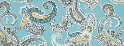 ROBERT ALLEN FABRICS-GLOBAL PAISLEY -RAIN