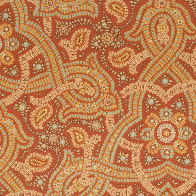 BEACON HILL FABRICS-SAMBA PAISLEY -TOMATO