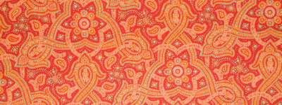 BEACON HILL FABRICS-SAMBA PAISLEY -TOMATO