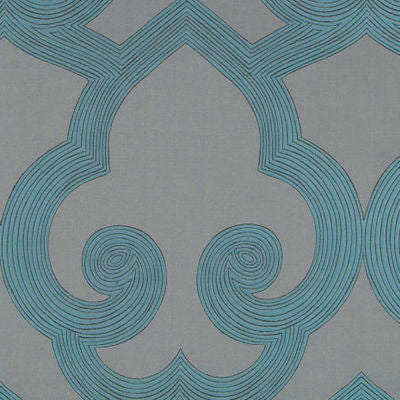 ROBERT ALLEN FABRICS-TUCKED FRAME -STERLING