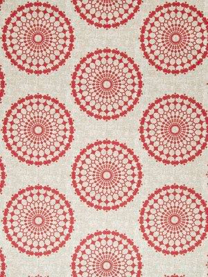 ROBERT ALLEN FABRICS-CIRCLE CREST -POMEGRANATE