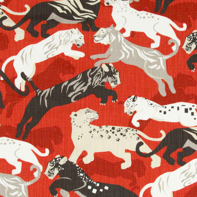 ROBERT ALLEN FABRICS-RAJITA TIGER -PERSIMMON