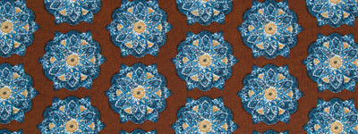 ROBERT ALLEN FABRICS-SURI MEDALLION -COGNAC