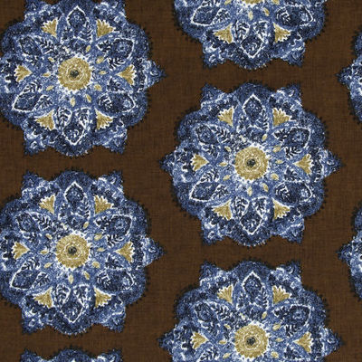 ROBERT ALLEN FABRICS-SURI MEDALLION -COGNAC