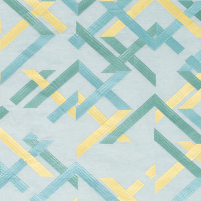 BEACON HILL FABRICS-ABSTRACT FRET -PACIFIC