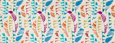 BEACON HILL FABRICS-PLUME STITCH -CORAL