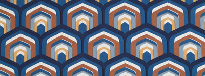 ROBERT ALLEN FABRICS-PISTON GEO -COGNAC