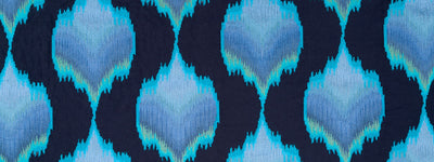 BEACON HILL FABRICS-FIRE MEDALLION -NAVY
