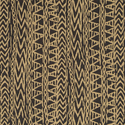 ROBERT ALLEN FABRICS-CARVED GLYPHS -ONYX