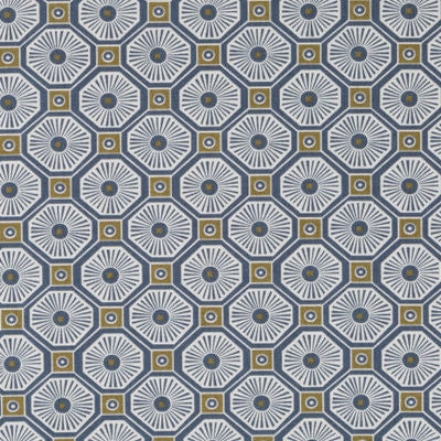 ROBERT ALLEN FABRICS-KIMONO FRET -MIDNIGHT