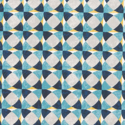 ROBERT ALLEN FABRICS-ECHO GEO -PEACOCK