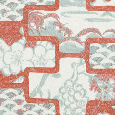 ROBERT ALLEN FABRICS-KENJI RR BK -CORAL