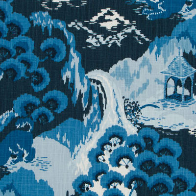 ROBERT ALLEN FABRICS-ROAD TO CANTON -OCEAN