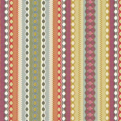 ROBERT ALLEN FABRICS-JODHPUR RR BK -STRAWBERRY