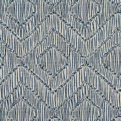ROBERT ALLEN FABRICS-RATTAN FRET BK -INDIGO