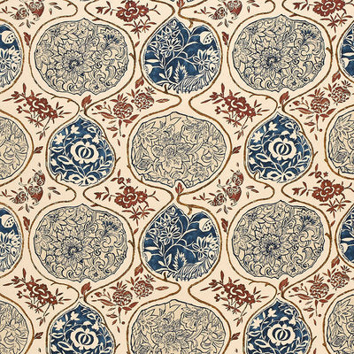 Schumacher Fabrics , a selection of fabrics such as velvet, damask, cotton, silk, linen and sheers.