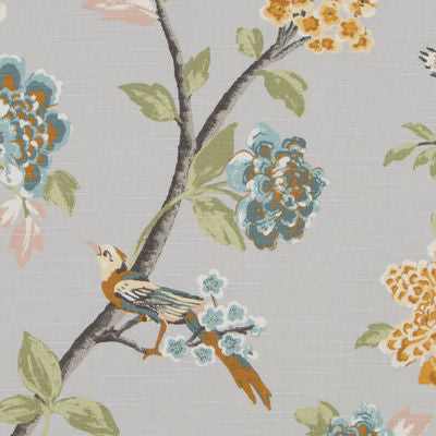 ROBERT ALLEN FABRICS-HELENE FLORAL -FRENCHGREY