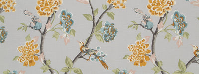 ROBERT ALLEN FABRICS-HELENE FLORAL -FRENCHGREY