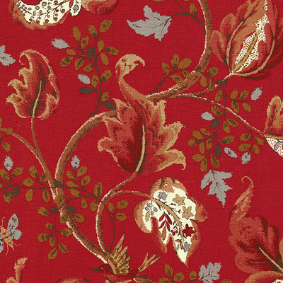 Schumacher Fabrics , a selection of fabrics such as velvet, damask, cotton, silk, linen and sheers.