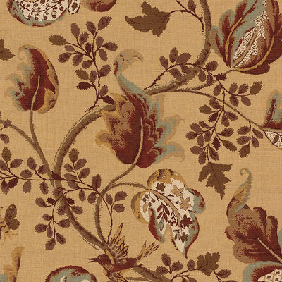 Schumacher Fabrics , a selection of fabrics such as velvet, damask, cotton, silk, linen and sheers.