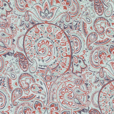 DURALEE FABRICS-15623 -223-MINT/RED