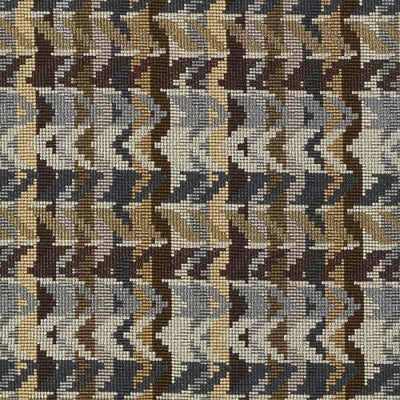 HIGHLAND COURT FABRICS-HU15983 -718-COCOA/SILVE