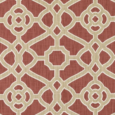 DURALEE FABRICS-42472 -69-GOLD/RED