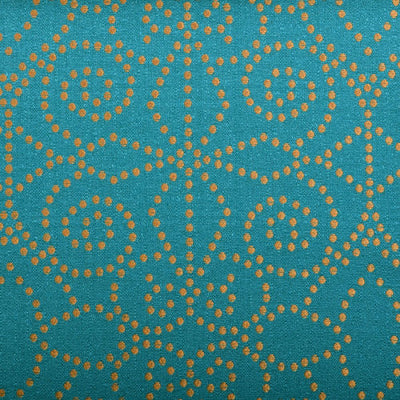 SUBURBAN FABRICS-71047 -594-AQUA/GOLD